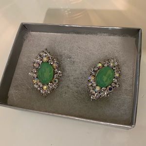 Green earrings